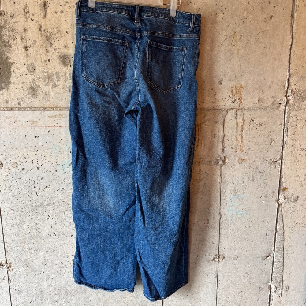 Quince Bella Stretch Relaxed Straight Jeans Womens 30 Atlantic Blue Cotton Blend - Picture 4 of 11